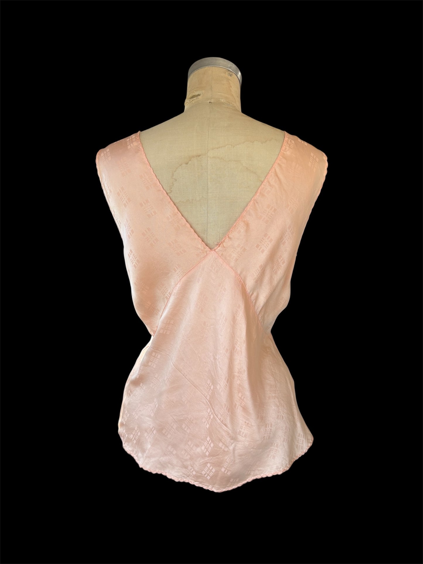 1930s bias cut jacquard loungewear top