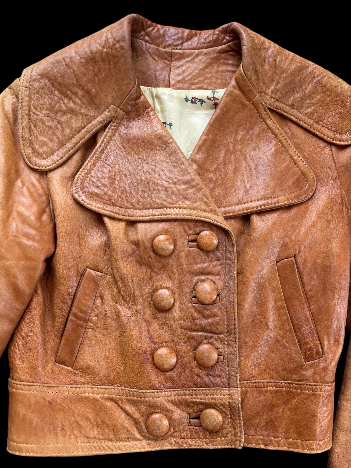 1970s cropped leather jacket