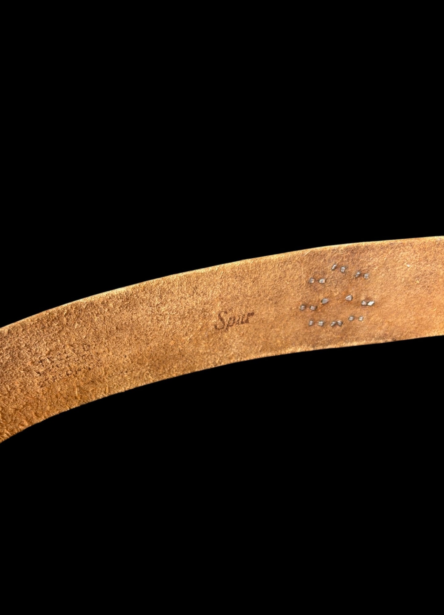 1950s studded & jeweled tooled leather belt