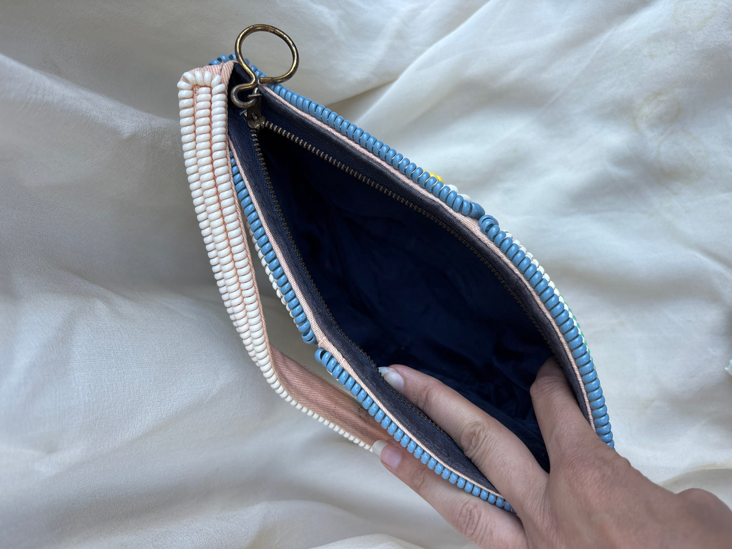 1940s rare pastel colorway telephone cord purse