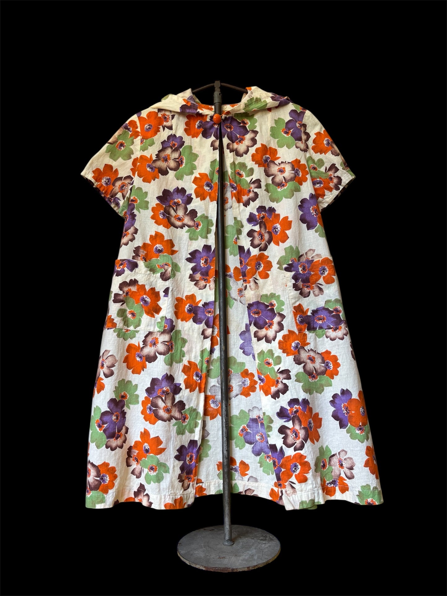 1930s cotton playsuit & hooded beach jacket 2pc set