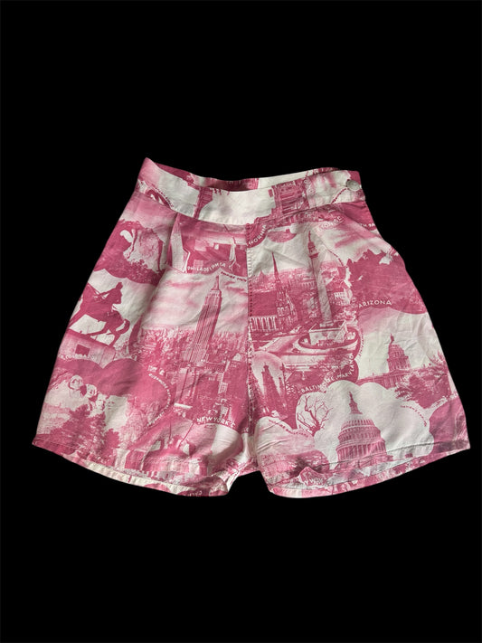 1940s novelty photo print shorts