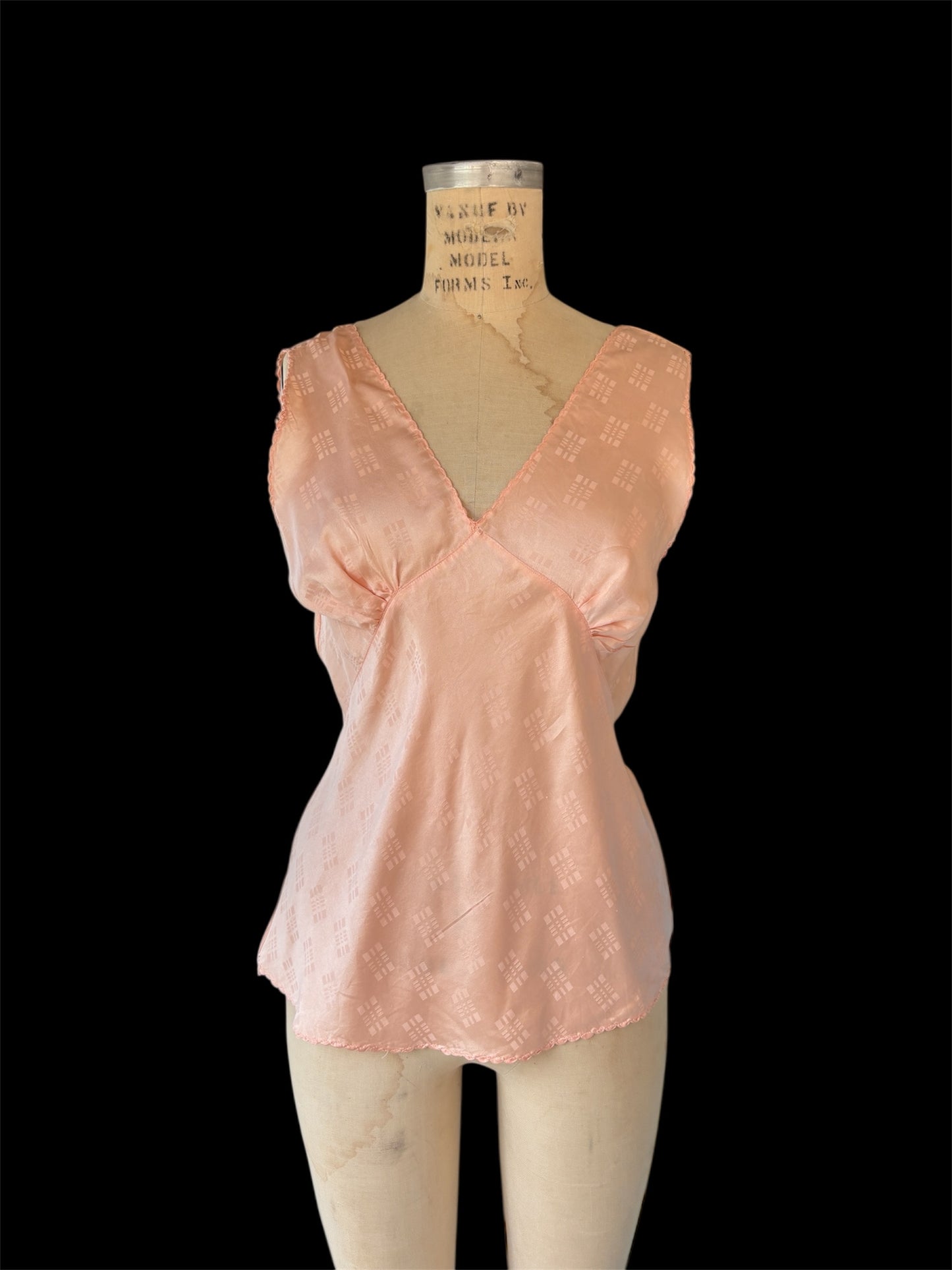 1930s bias cut jacquard loungewear top