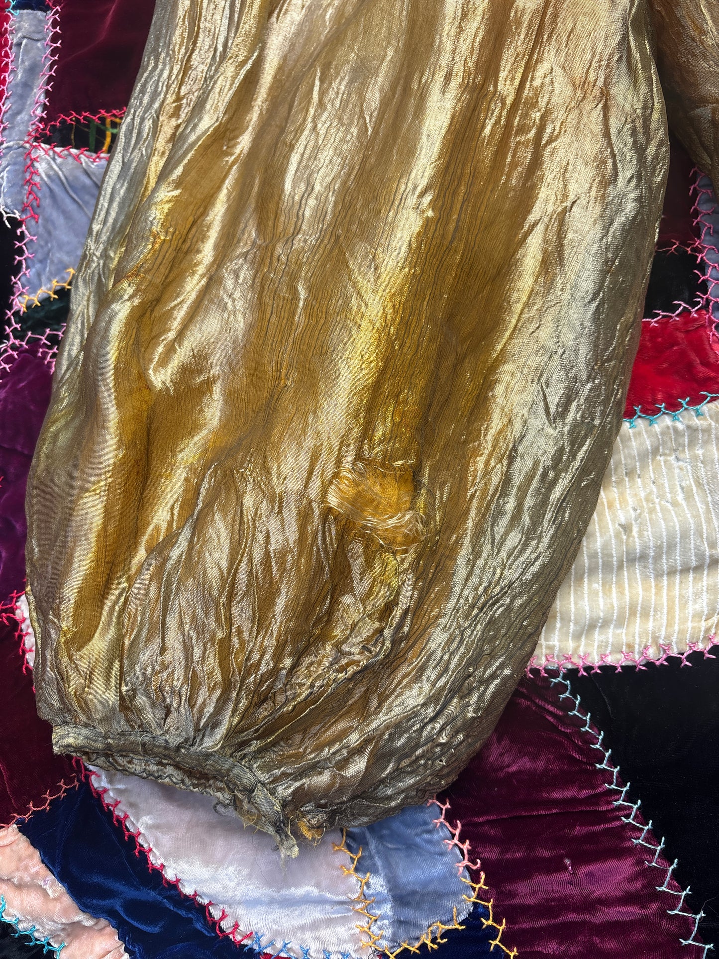 1930s gold genie/harem style jumpsuit