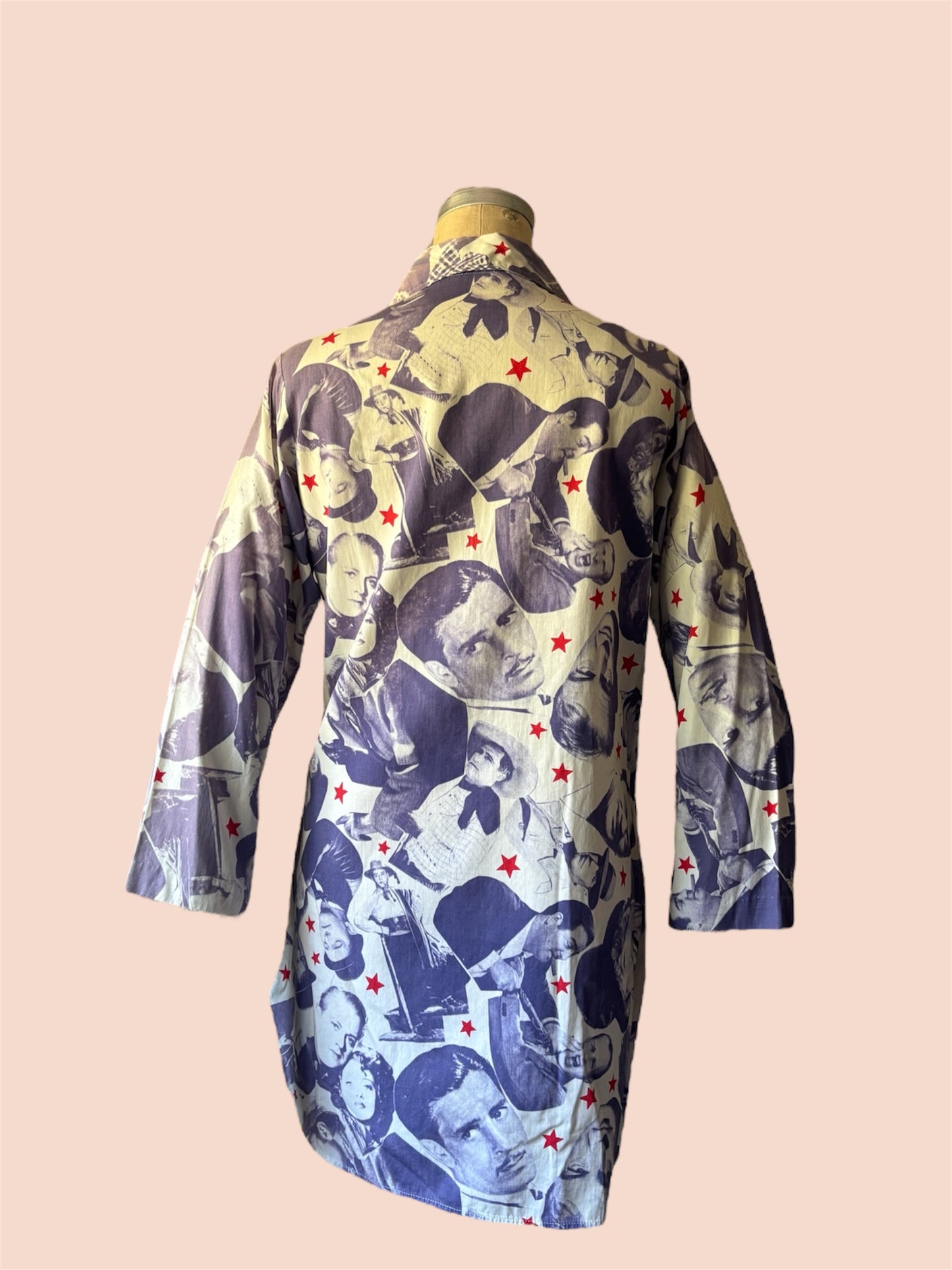 1960s Hollywood stars photo print shirt/dress