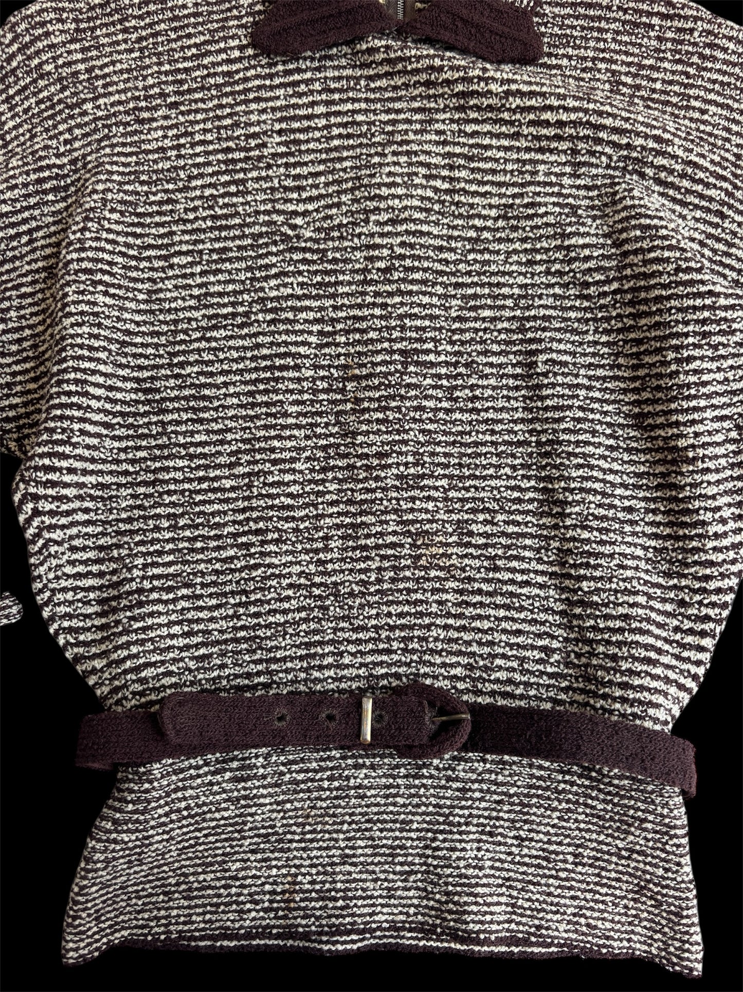 1940s/50s belted bouclé knit sweater