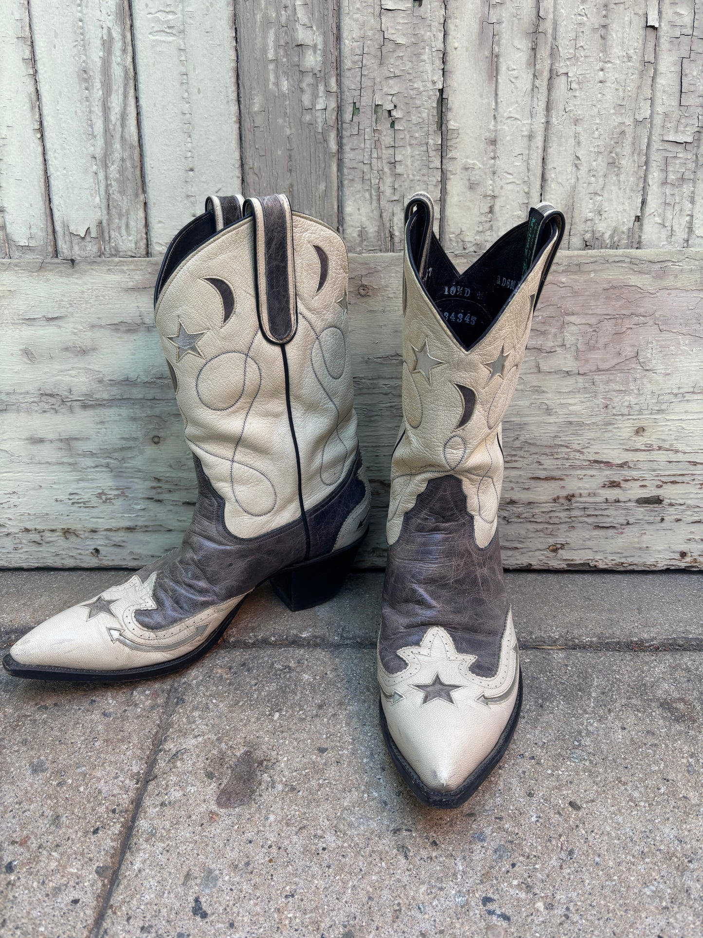 1970’s moons & stars custom inlay boots men’s size 10.5