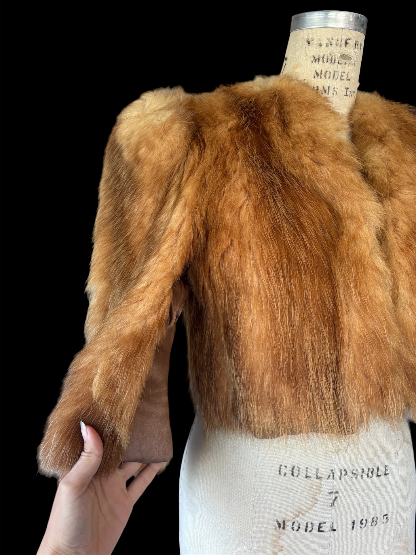 1940s cropped fox fur coat old Hollywood
