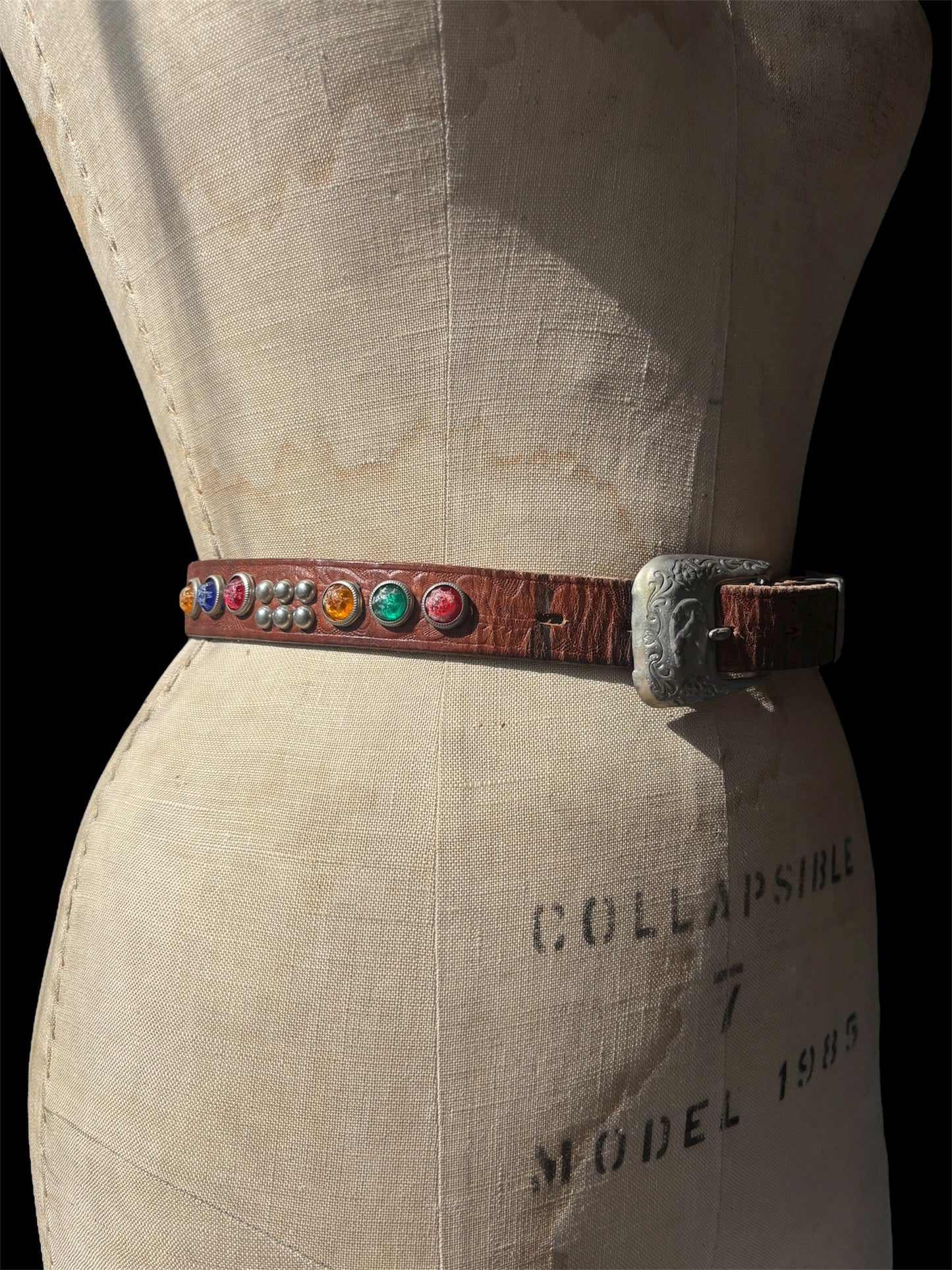 1950s/60s studded & jeweled western belt