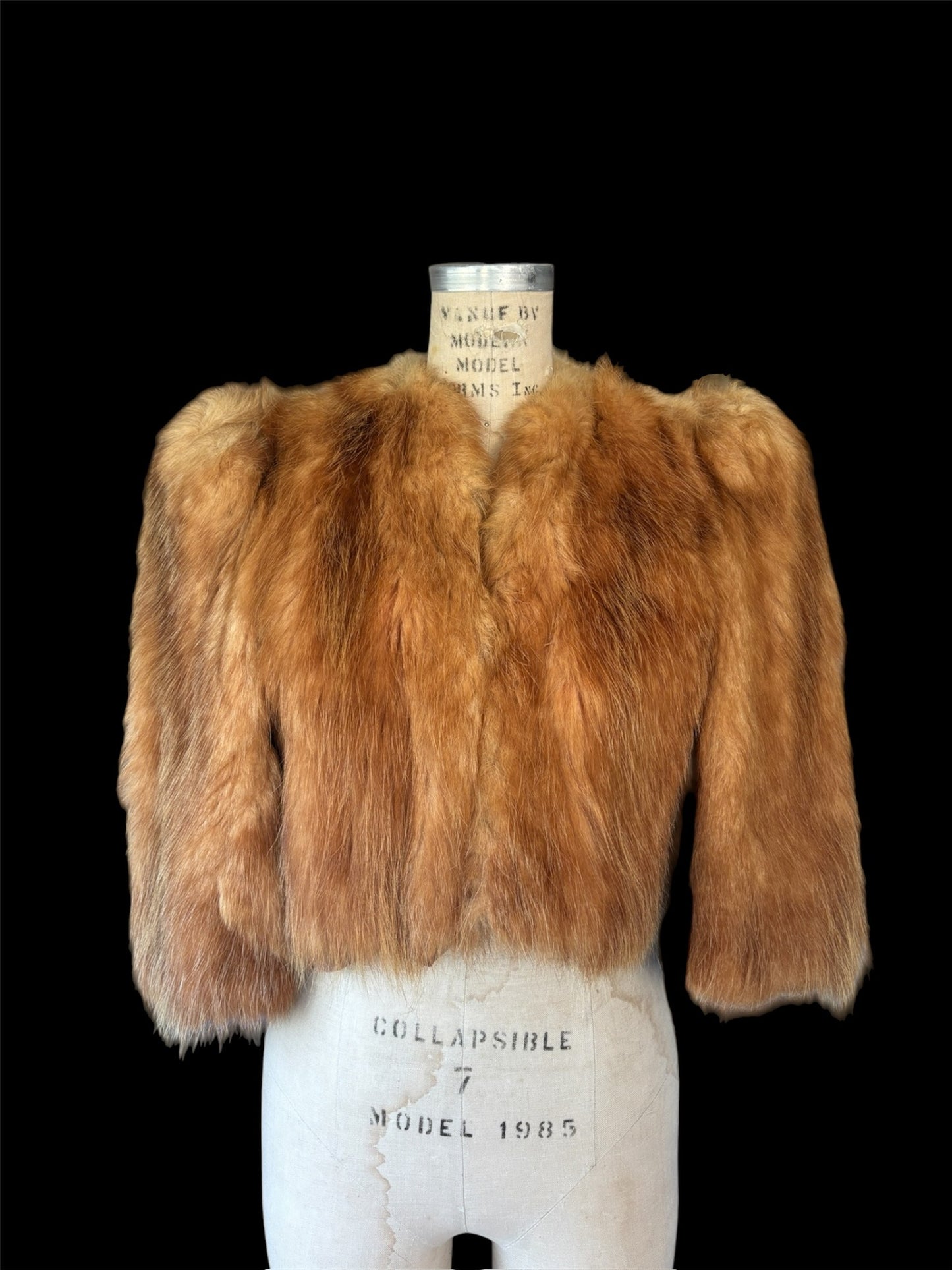 1940s cropped fox fur coat old Hollywood