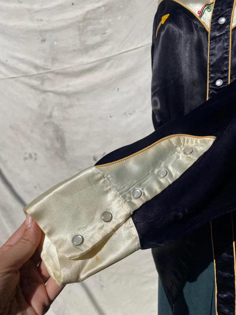 1950’s satin chain stitched western shirt