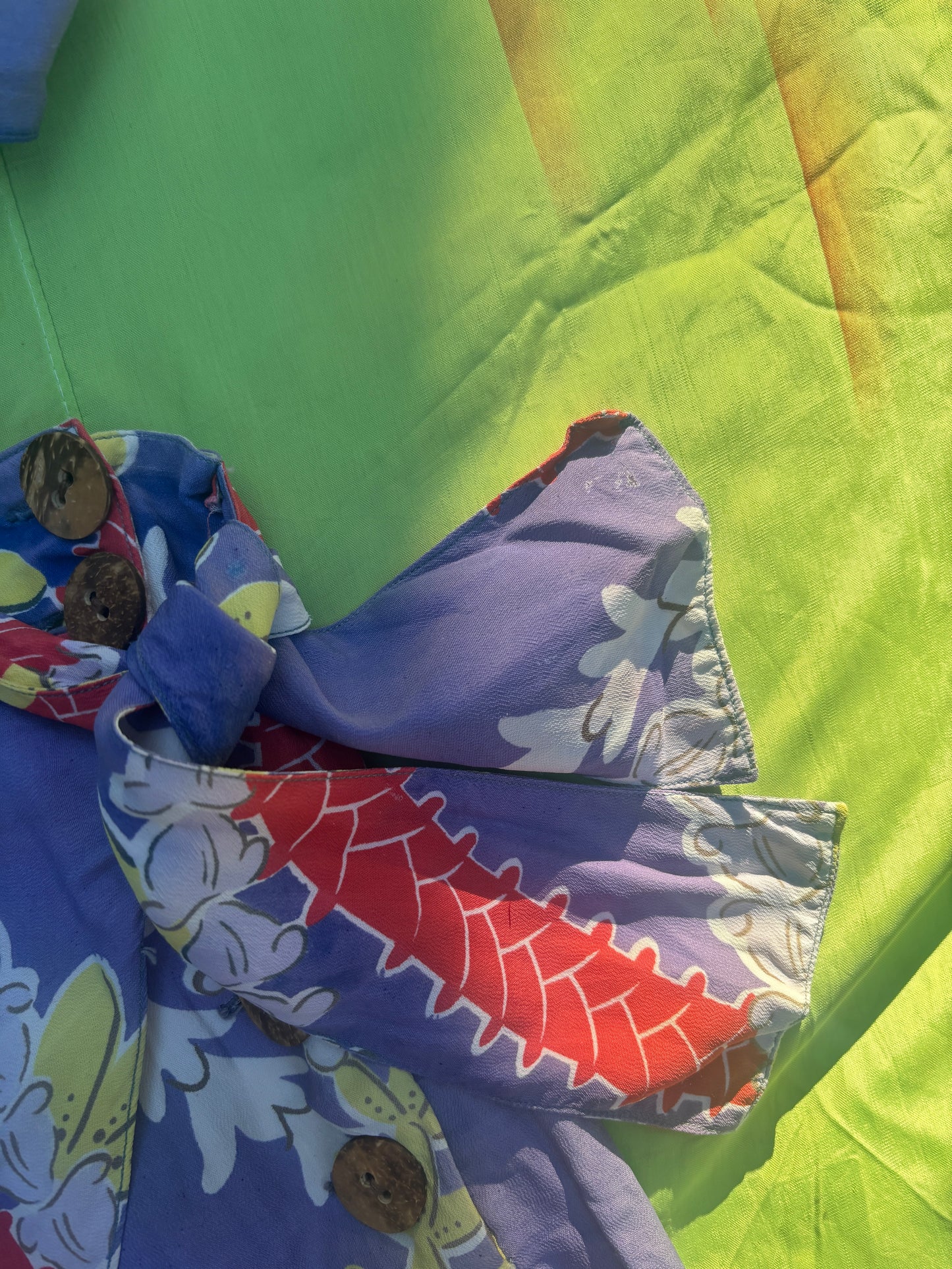 1940s 3 pc rayon Hawaiian playsuit