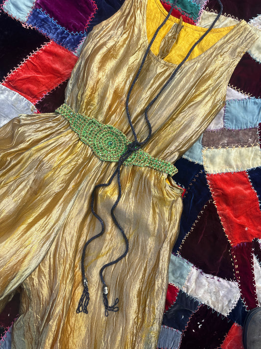 1930s gold genie/harem style jumpsuit