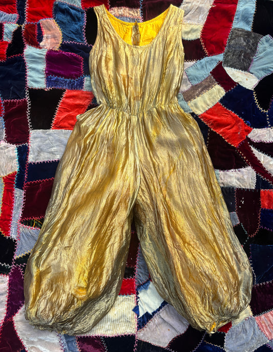 1930s gold genie/harem style jumpsuit