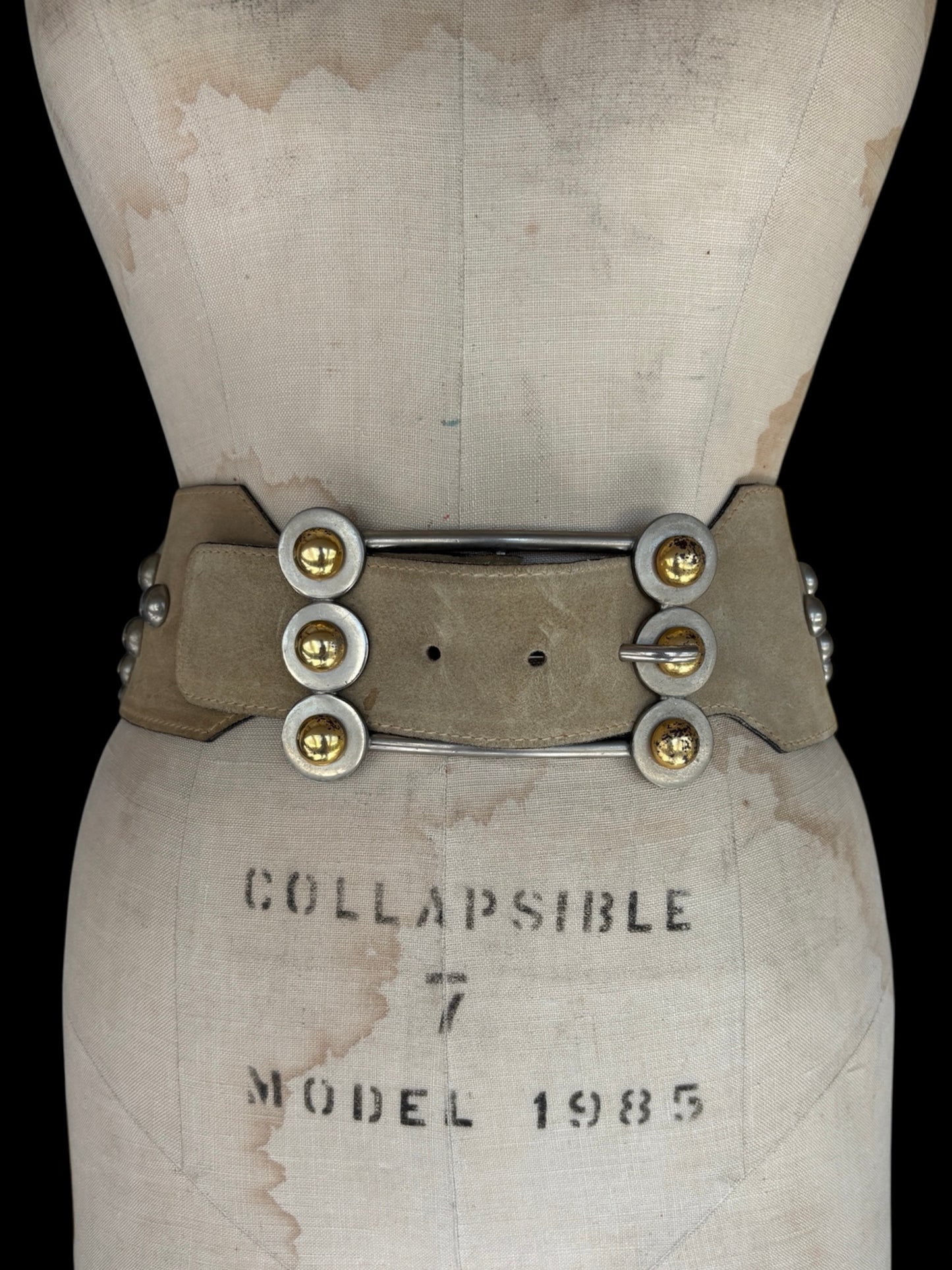 Late 1960s heavily studded hippie leather belt