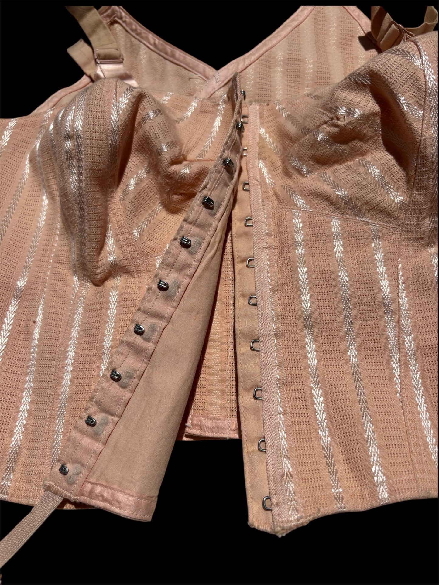 1930s jacquard bustier corset top