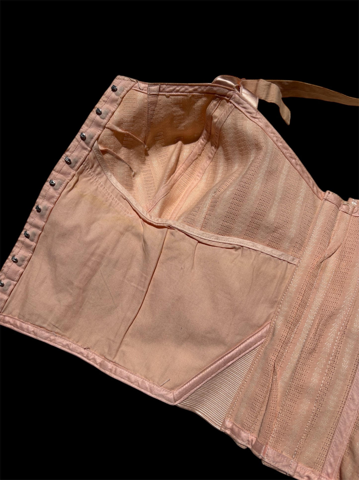 1930s jacquard bustier corset top