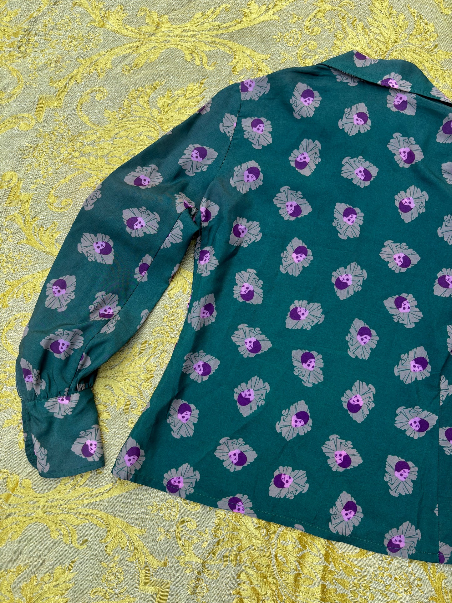 1970s French Pierrot novelty blouse
