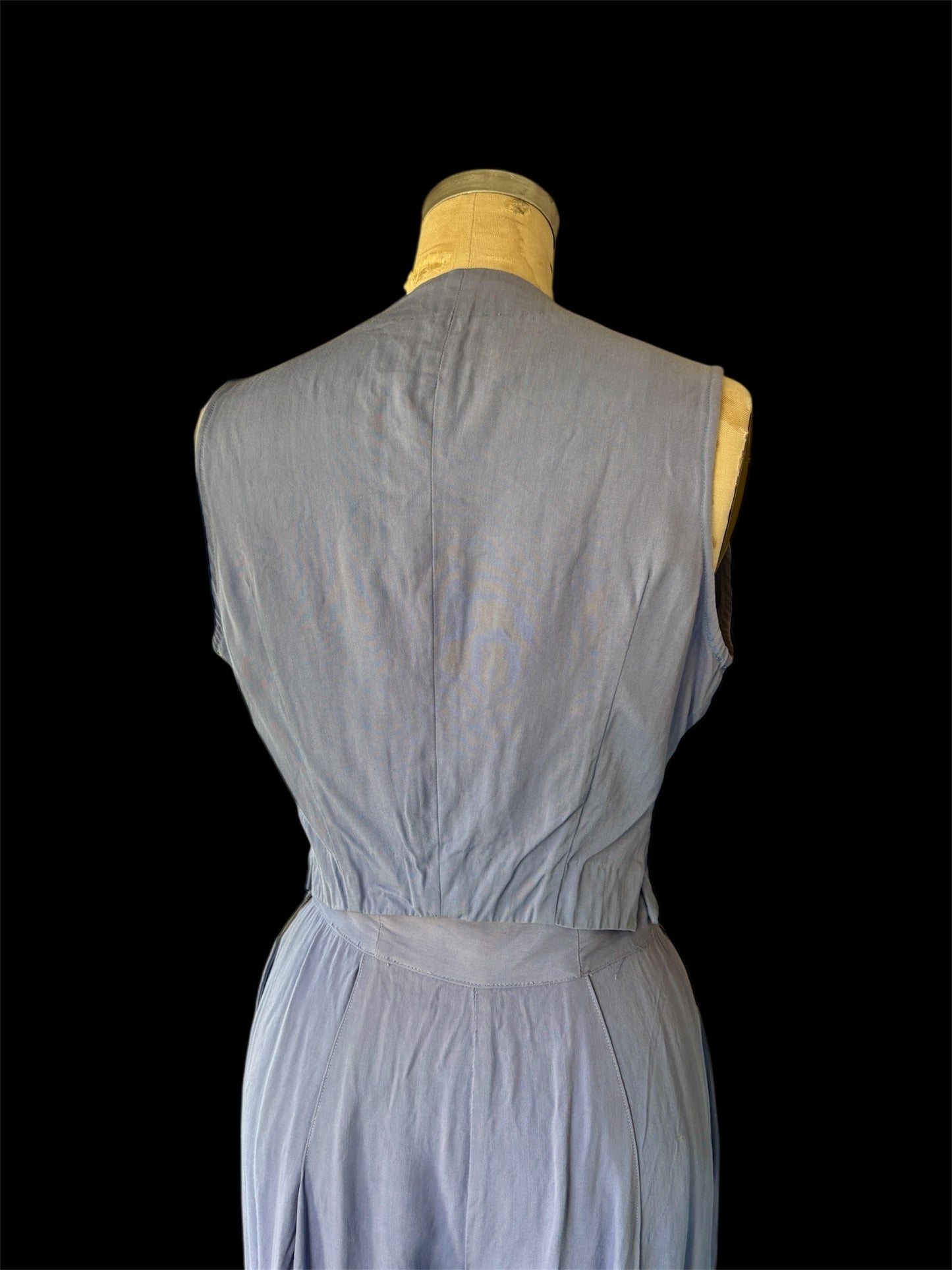 1940s periwinkle tailored gabardine set