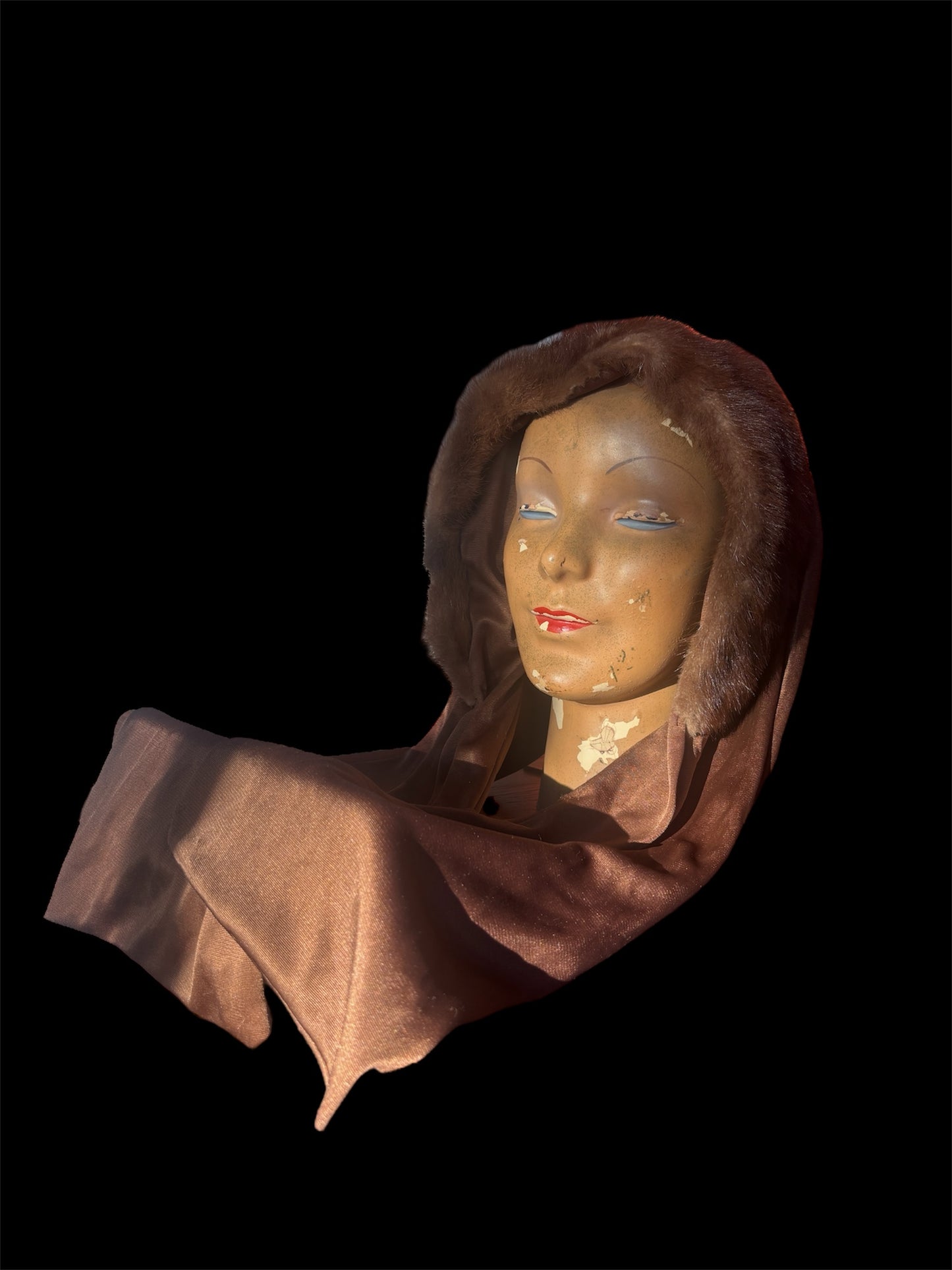 1960s mink snood/bonnet