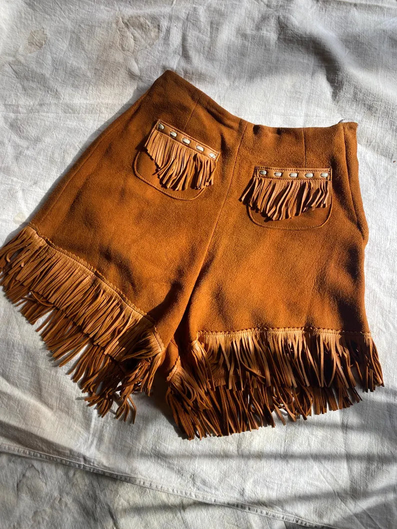 1940s western suede playsuit