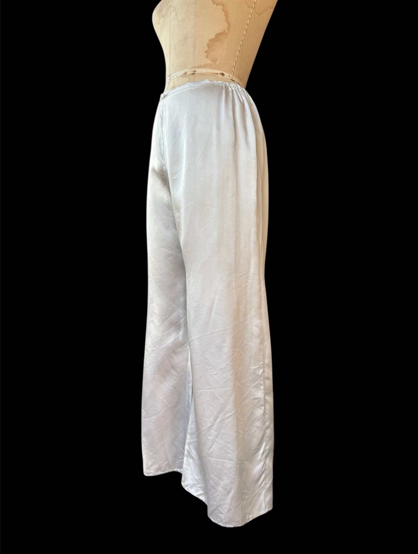 1930s NOS icey blue silk loungewear set