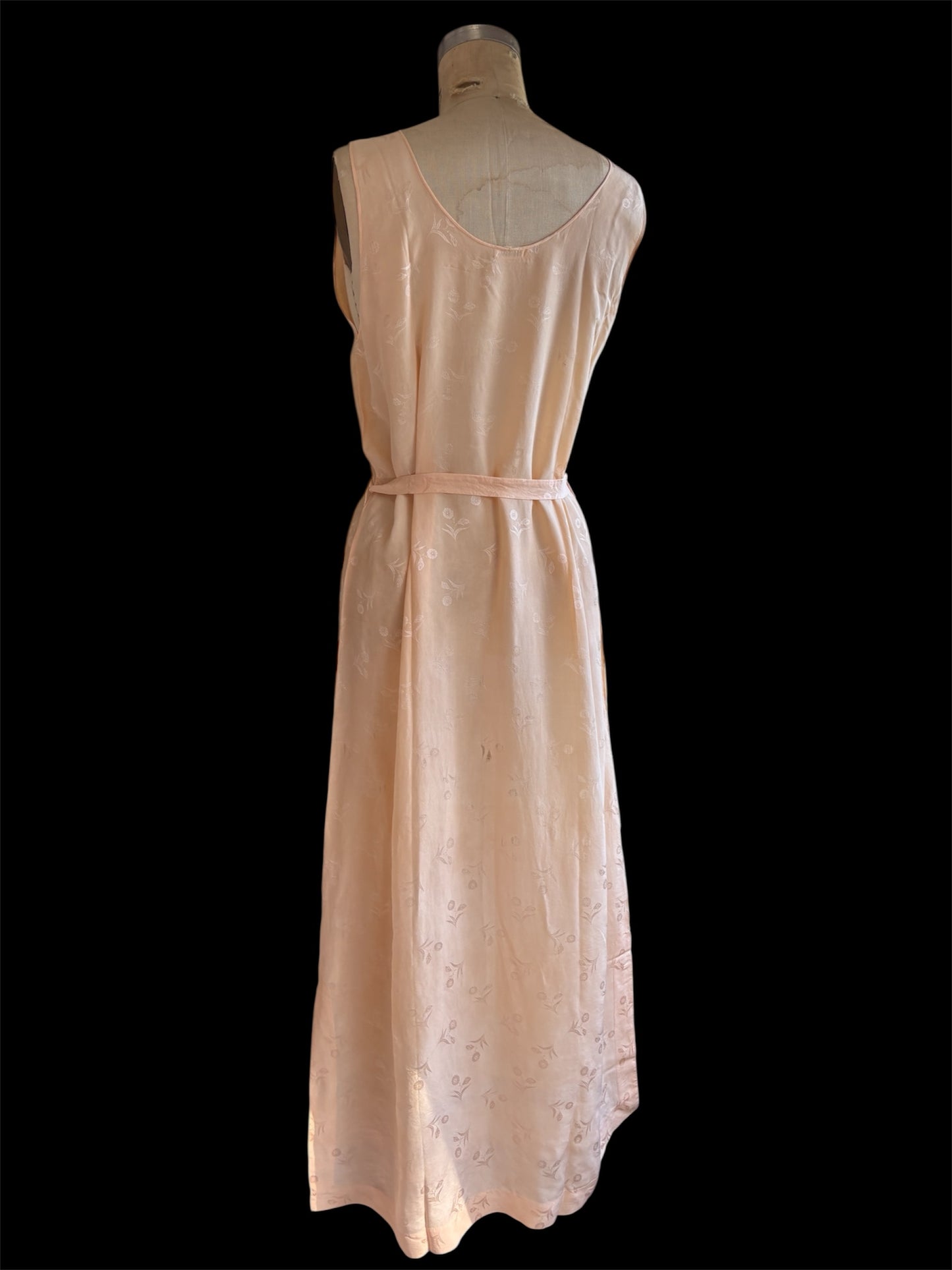 1930s blush pink pure silk slip dress