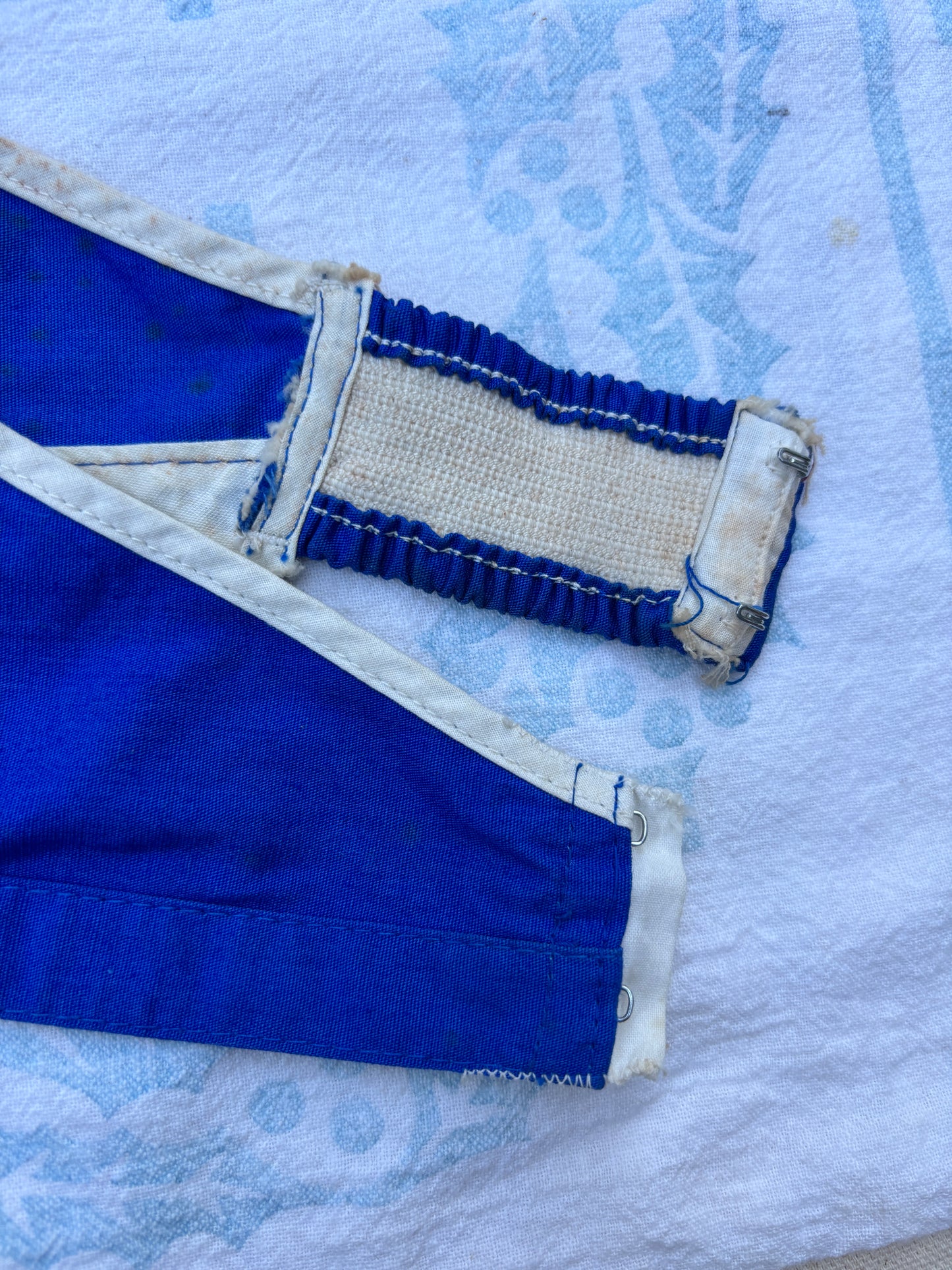 1950s cobalt sanforized cotton sportswear sun top