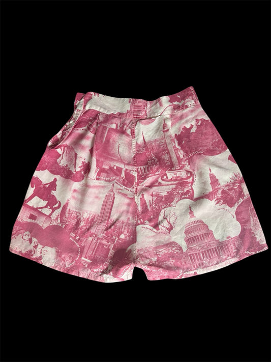 1940s novelty photo print shorts