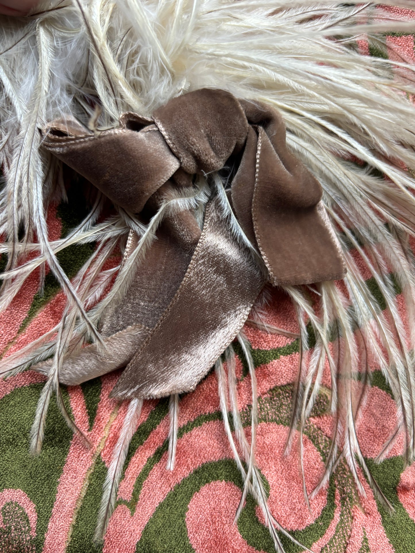 Old Hollywood ostrich feather boa/capelet