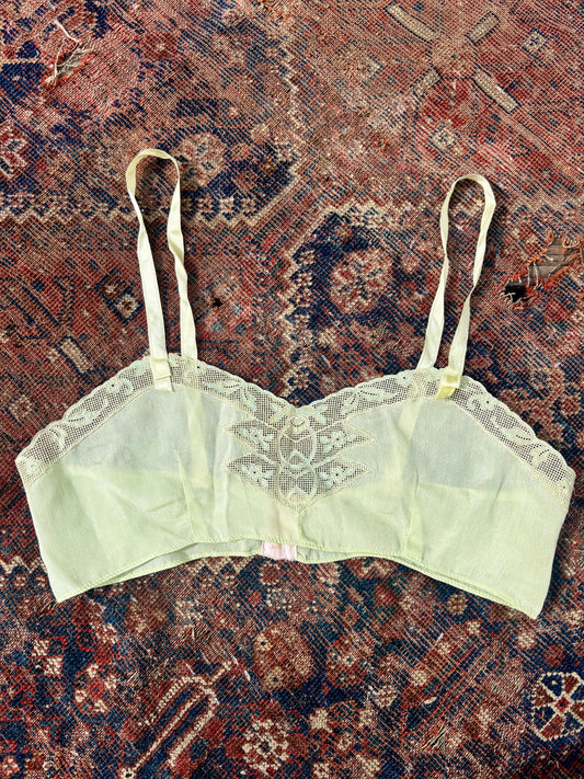 1920s/30s mint green bralette