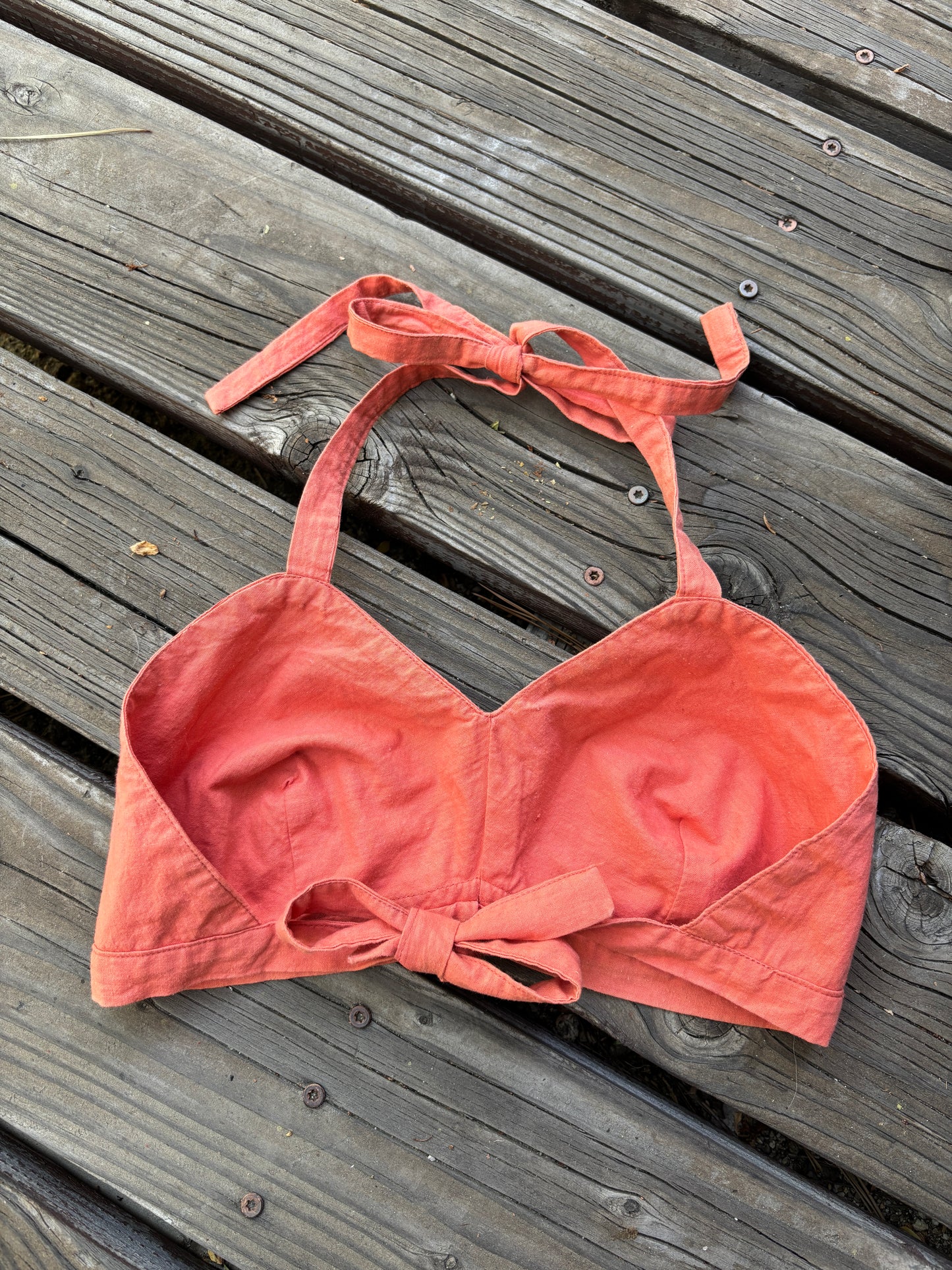 1940s orange cotton sun top