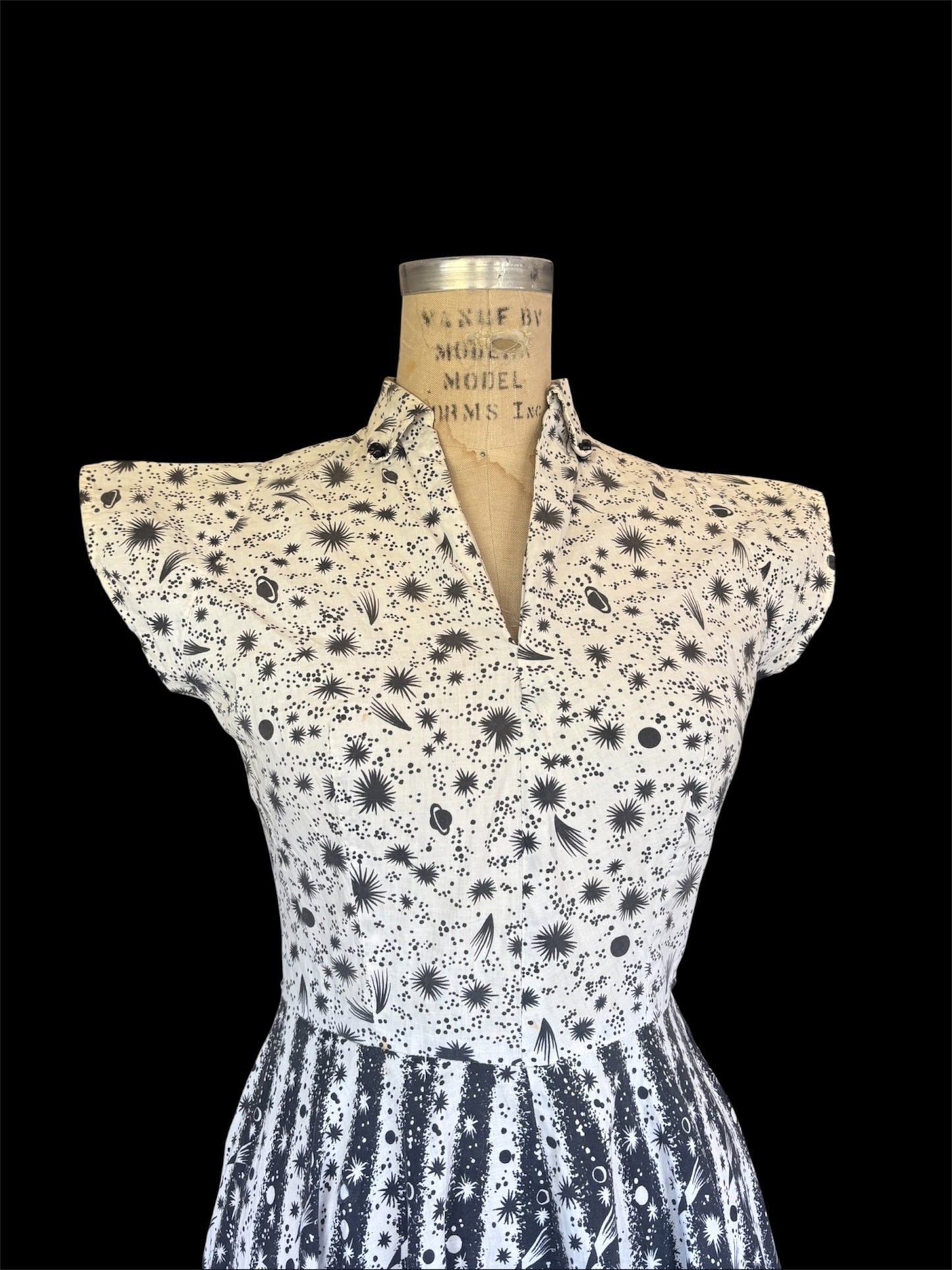 1950s astrological novelty print cotton sundress