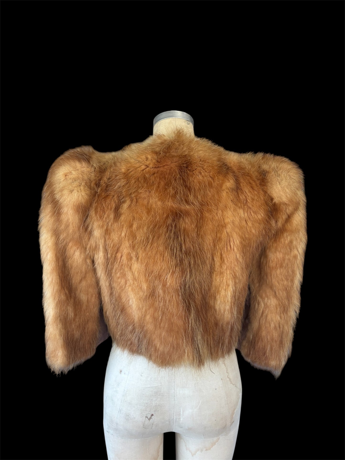 1940s cropped fox fur coat old Hollywood