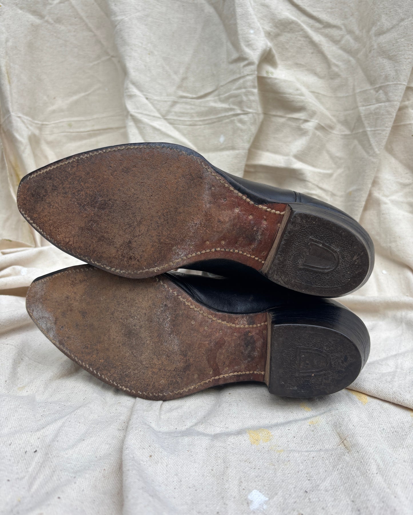 Acme 1950s squash blossom inlay boots men’s size 9