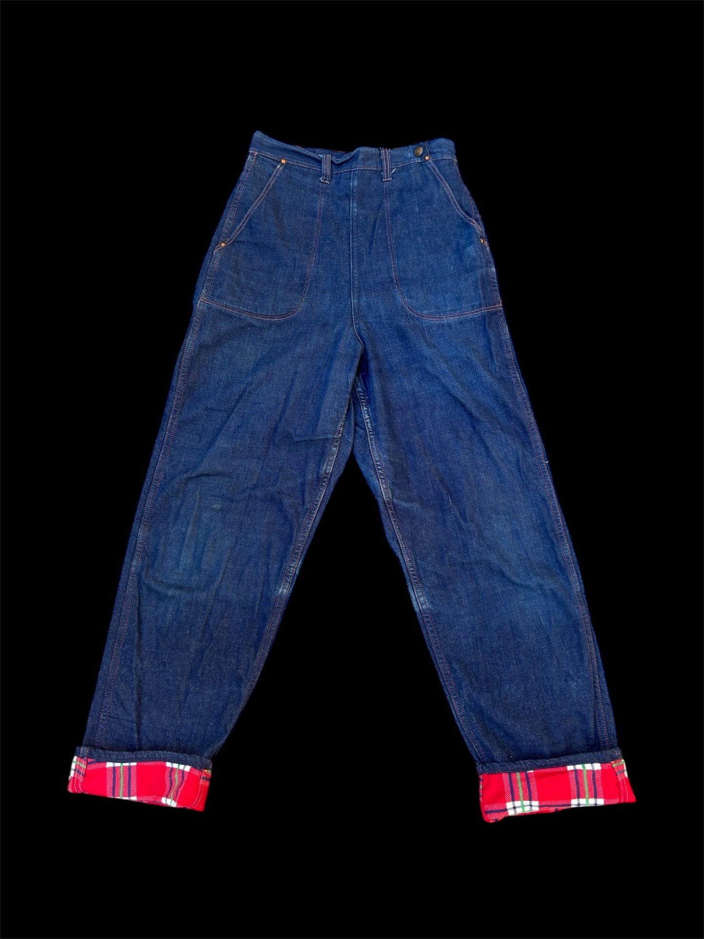 1950s flannel lined size zips 27/28