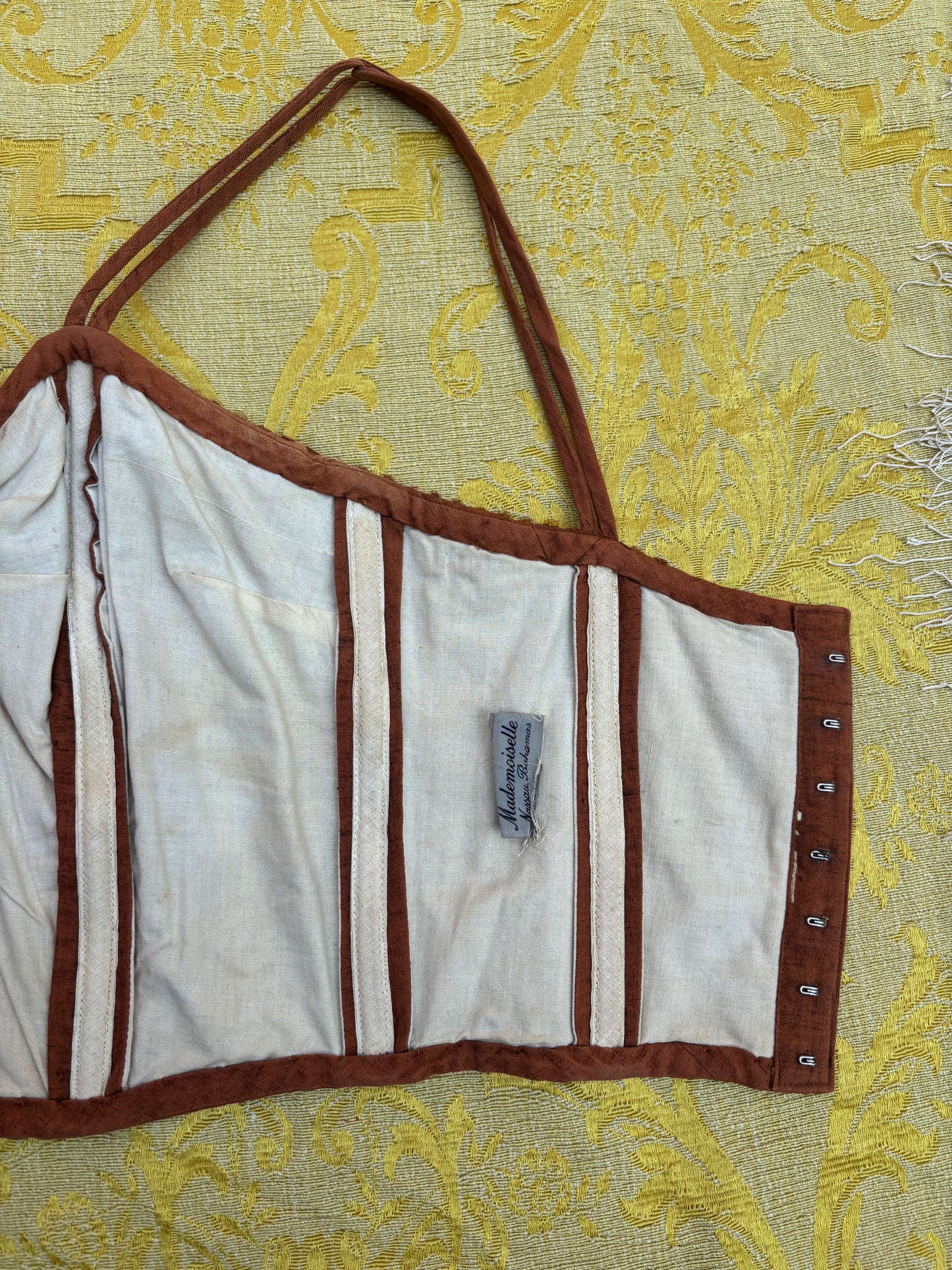 1950s boned sequin bustier top