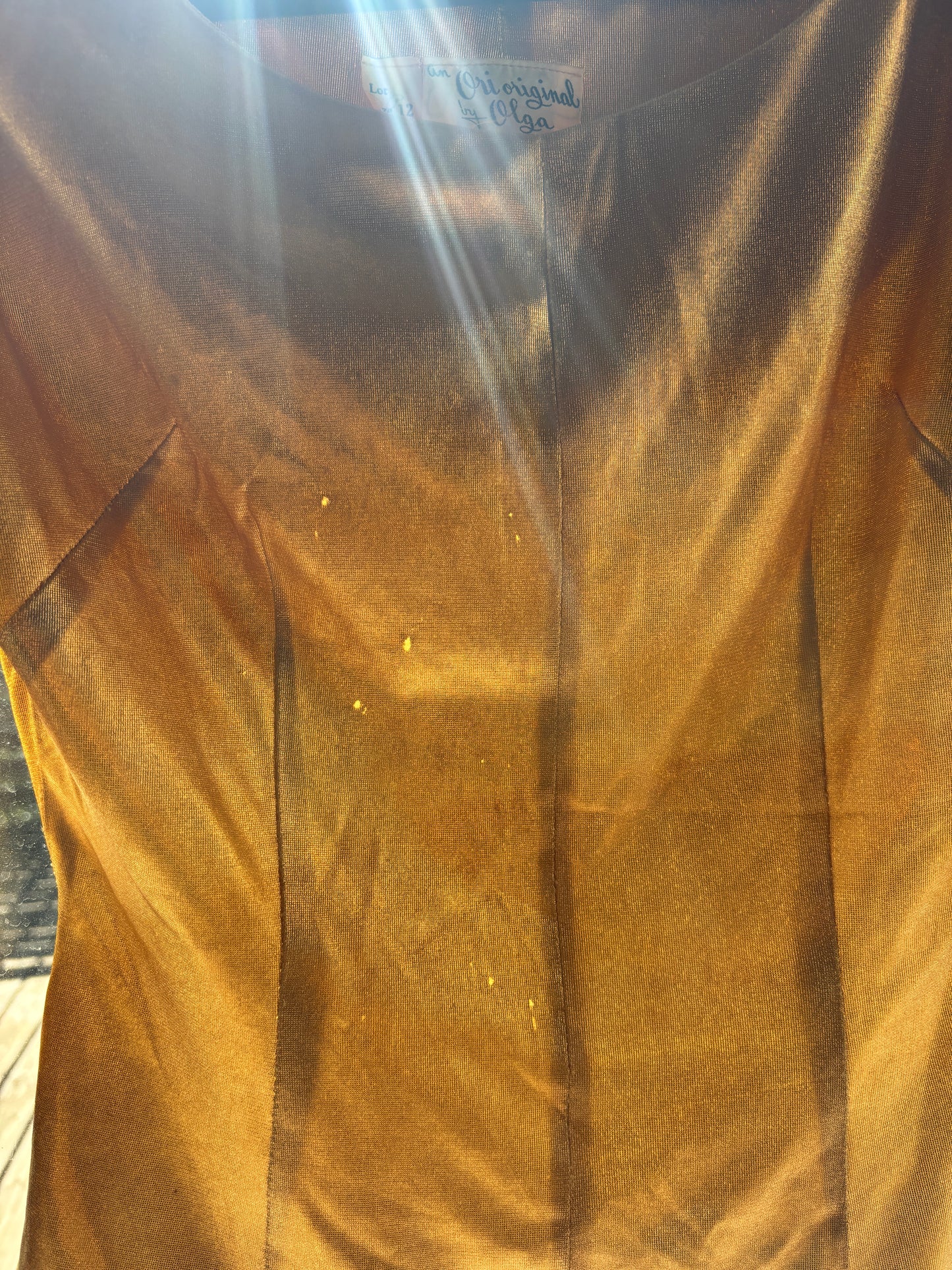 Liquid gold 1950s lurex top