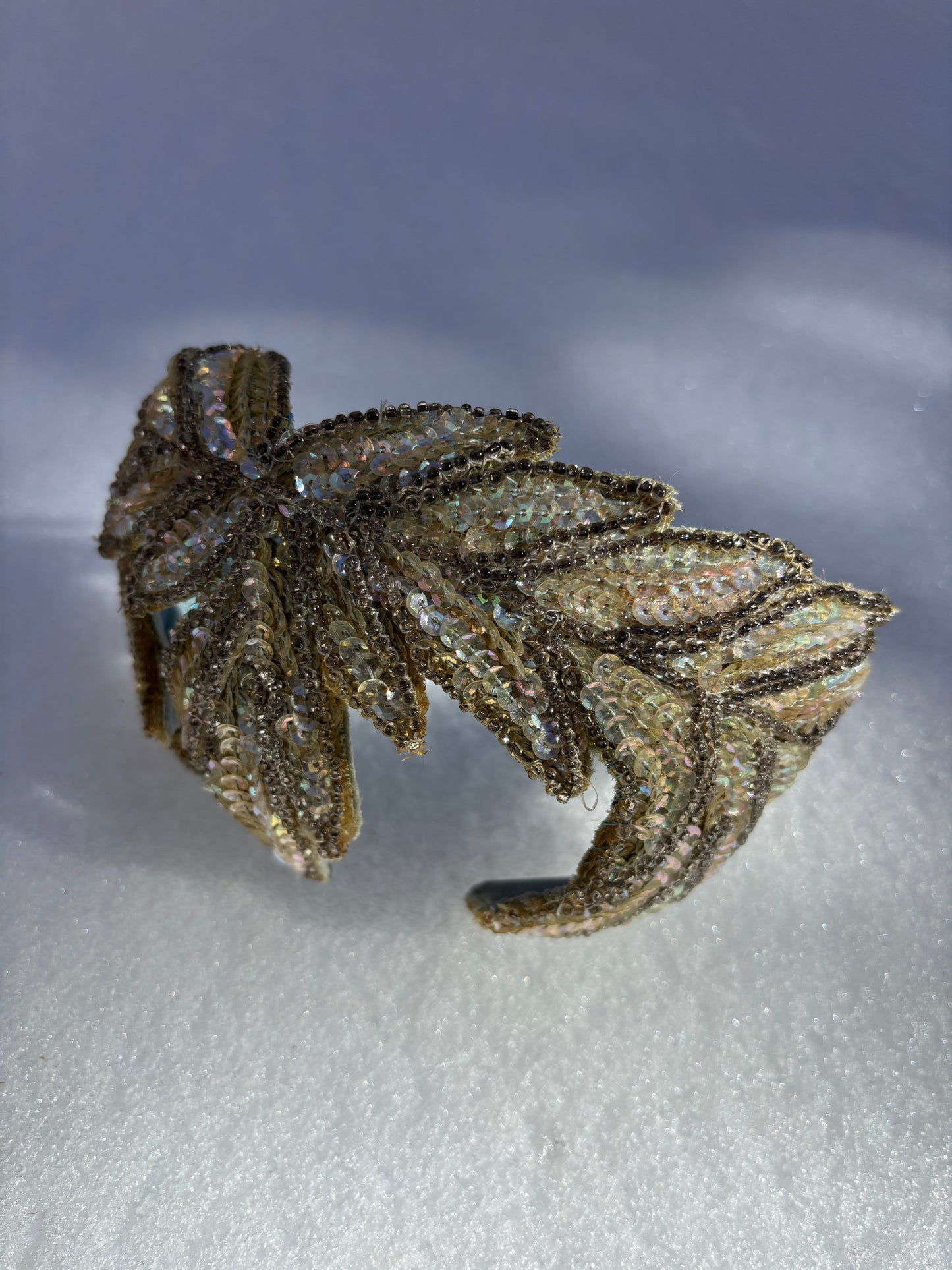 1930s/40s ice queen sequined head piece
