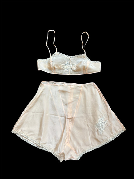 1930s bra & tap shorts lingerie set