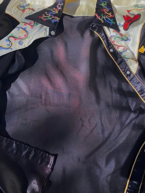 1950’s satin chain stitched western shirt
