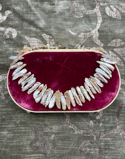 Freshwater Biwa pearl necklace