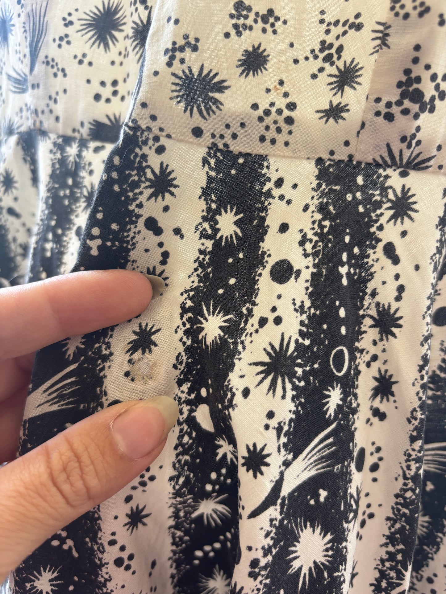1950s astrological novelty print cotton sundress