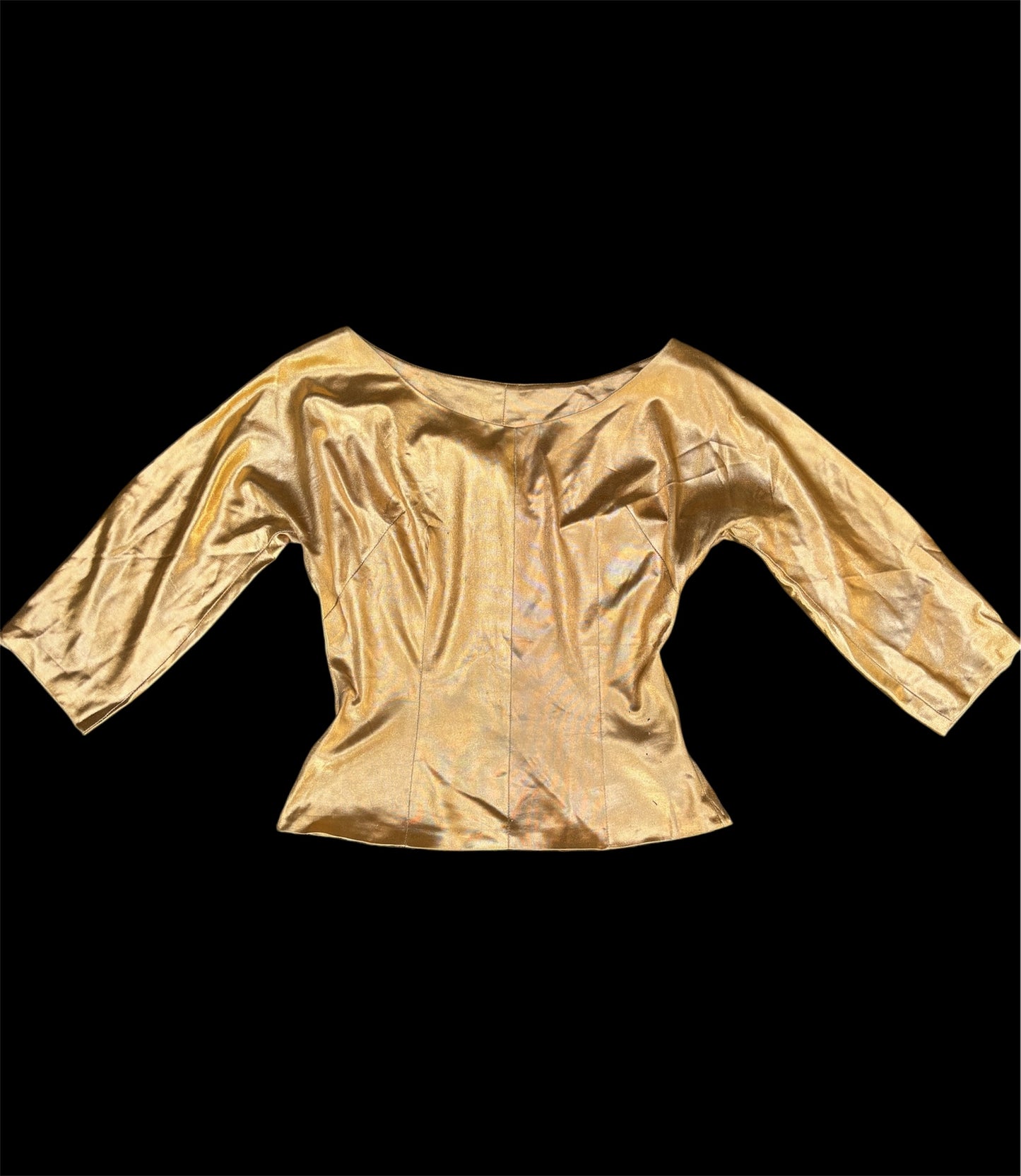 Liquid gold 1950s lurex top