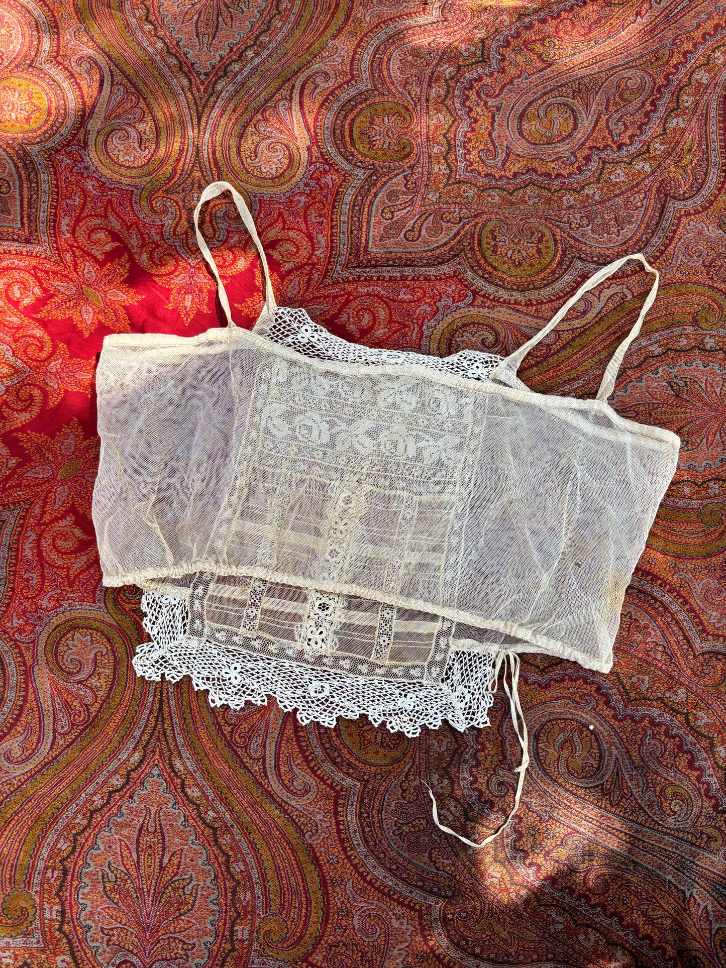 Edwardian net blouse with Irish crochet