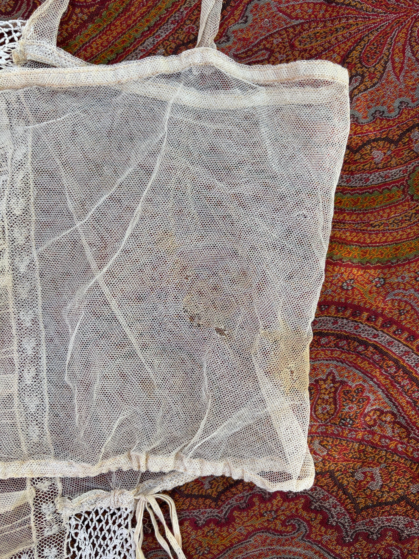 Edwardian net blouse with Irish crochet