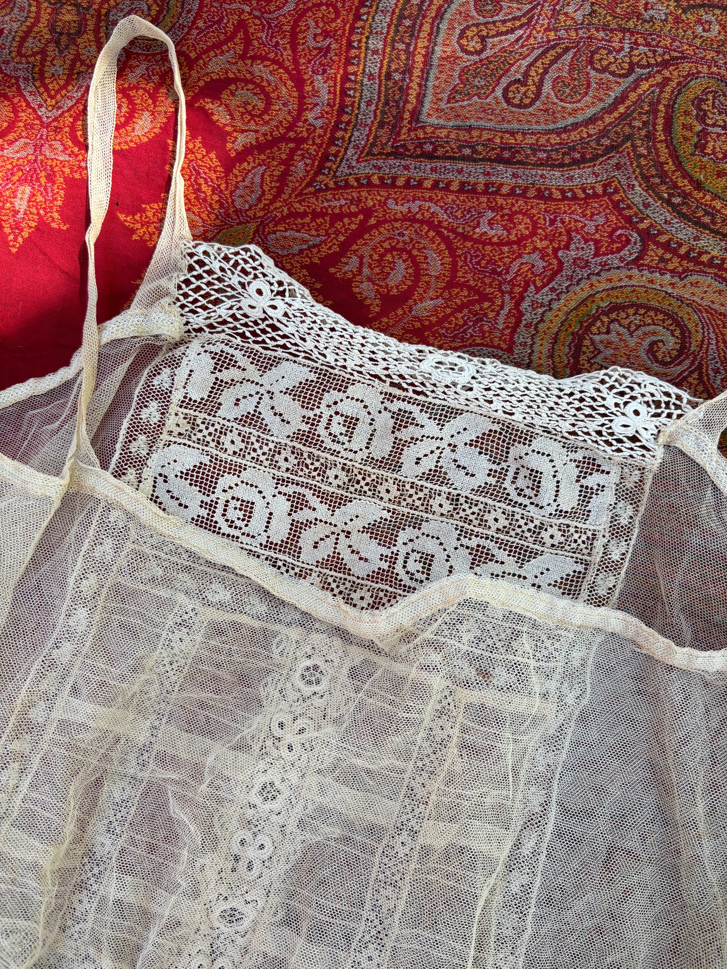 Edwardian net blouse with Irish crochet