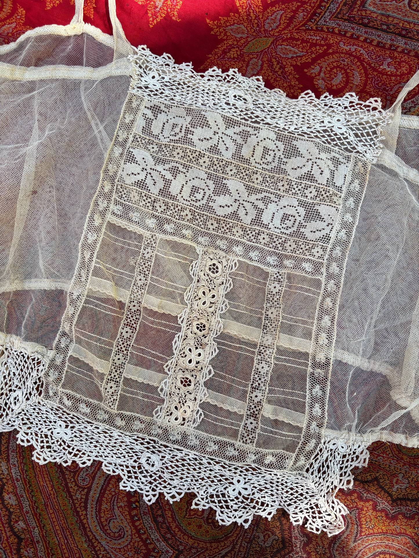 Edwardian net blouse with Irish crochet