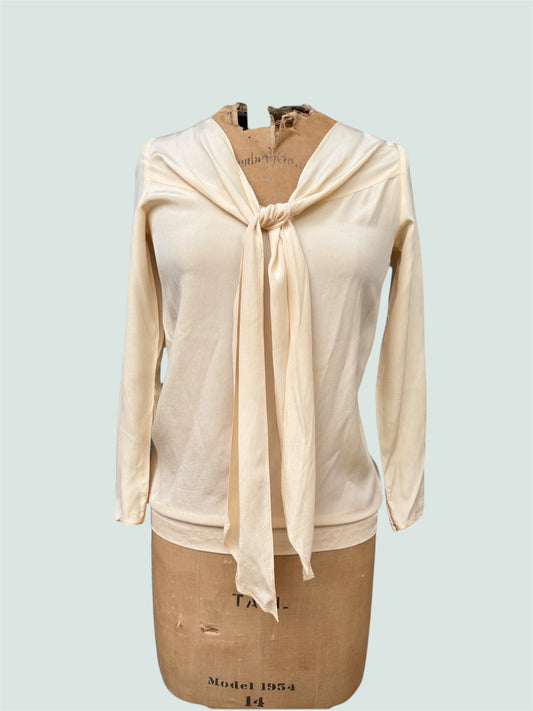 1930s sailor style rayon blouse