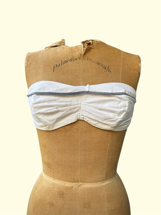 1950s strapless cotton sun top